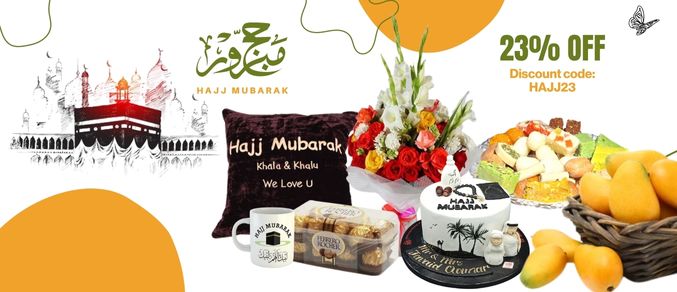 Hajj Mubarak gifts to karachi pakistan