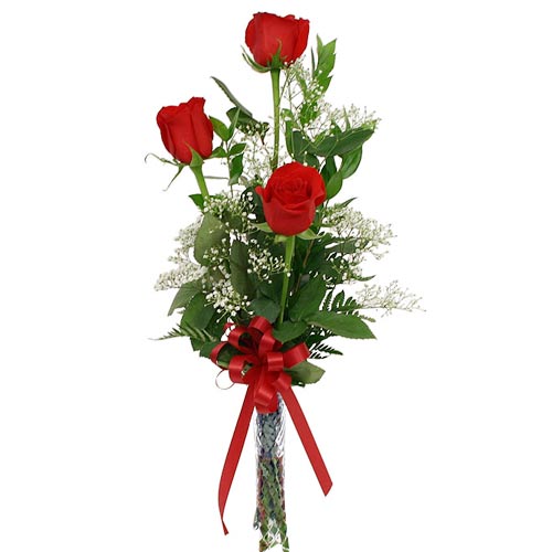3 Imported Red Roses