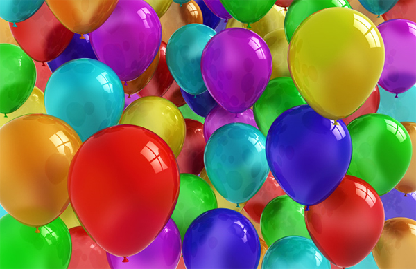 50 Mix Coloured Balloons