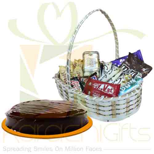 Large Choc Basket With Cake