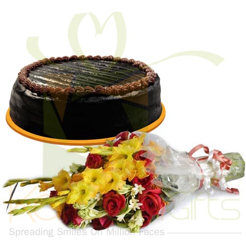 Choco Cake With Flowers