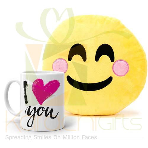 I Love You (Cushion With Mug)