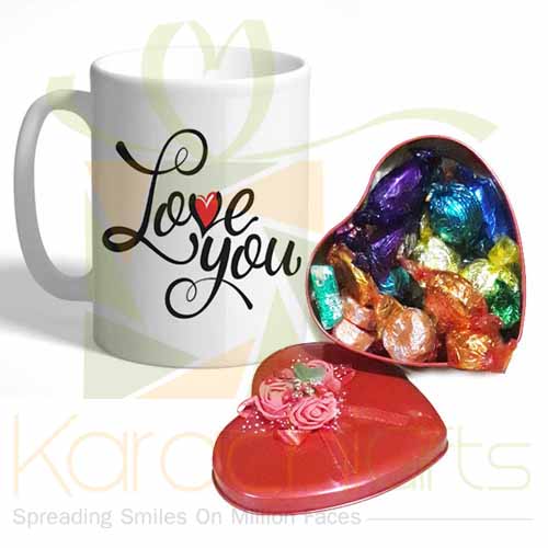 Choc Heart With Love Mug