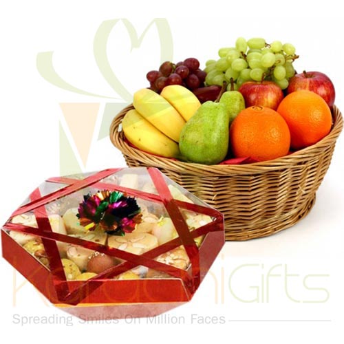 Mithai Tokra With Fruits