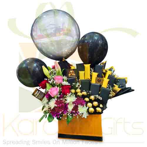 Flowers Chocolates And Balloons