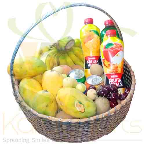 Fruits With Juices Basket