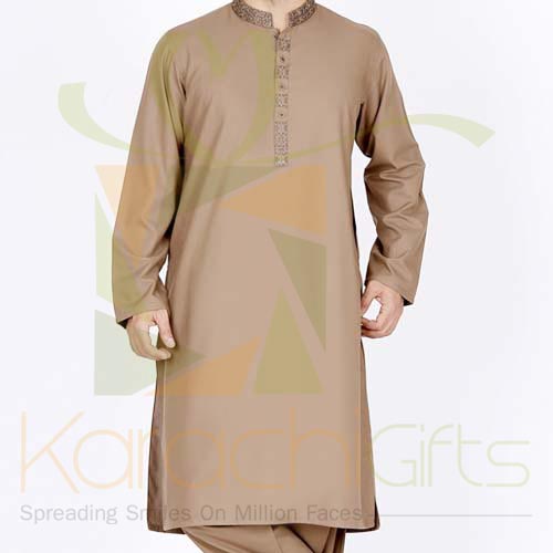 Green Kurta By Junaid Jamshed