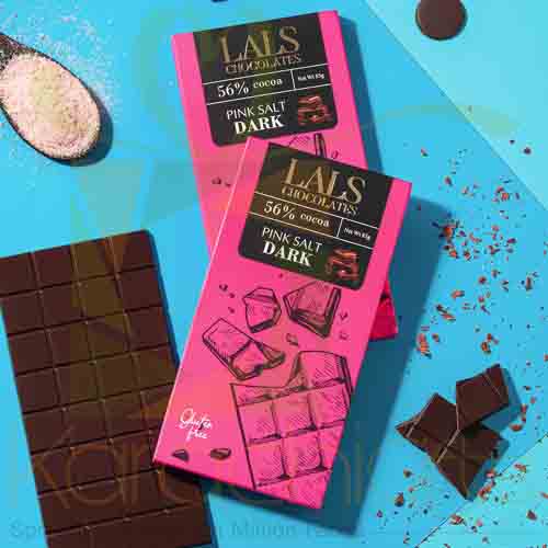 Pink Salt Dark Chocolate 2 Bars Lals