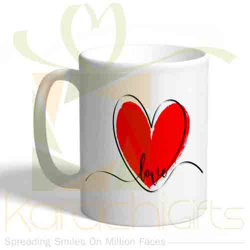 Love In Red Heart Mug
