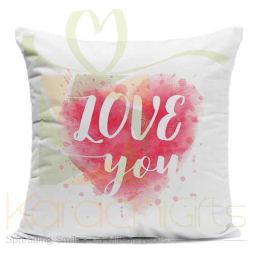 Pink Heart Love Cushion