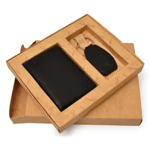Leather Key Chain With Card Case