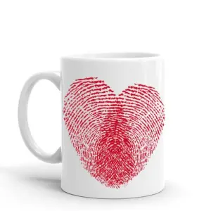Thumb Print Heart Mug