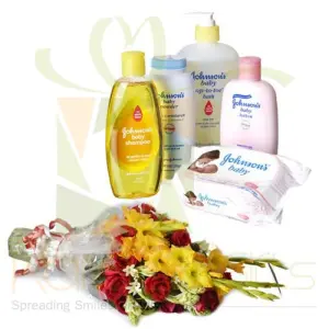 Bath Set With Bouquet