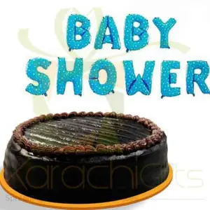 Baby Shower Balloon With Cake
