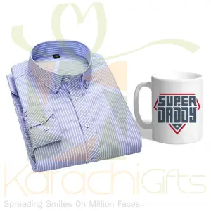 Shirt With Super Daddy Mug