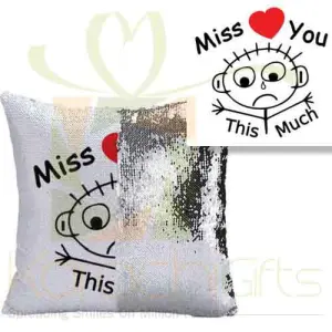 Miss You Sequin Cushion 1