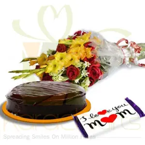 Cake Flowers With Love Choc