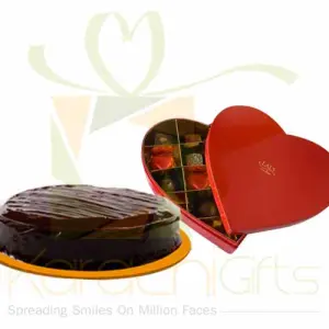 Choco Heart With Cake
