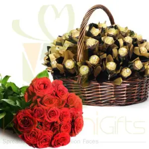 Ferrero Basket With Roses