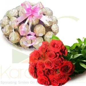 Rocher Tray With Roses