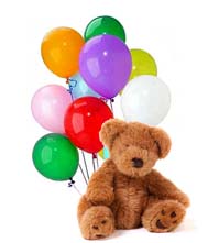 12 Balloons with 12 inches teddy bear