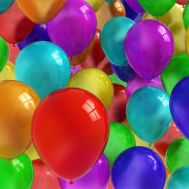 50 Mix Coloured Balloons