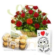 Chocs With Rose Basket