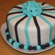 Elegant Fondant Cake (3lbs)