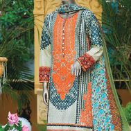 3 Piece Lawn Suit (Unstitched) By Junaid Jamshed