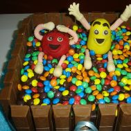 Kit Kat Chunky and MnMs Chocolate Cake (10 lbs)