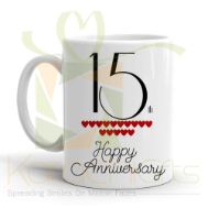 15th Happy Anniversary Mug