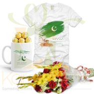 Azaadi Mug Tshirt With Flowers