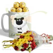 Eid Choco Mug With Bouquet