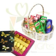 Mithai With Juice Basket