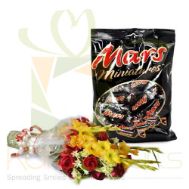 Bouquet With Choc Pouch