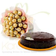 Ferrero Bouquet With Cake