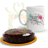 New Year Mug With Cake