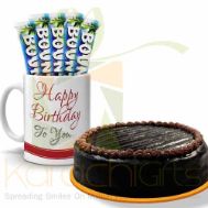 Bday Choc Mug With Cake