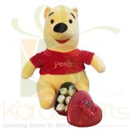 Pooh With Chocolate Heart