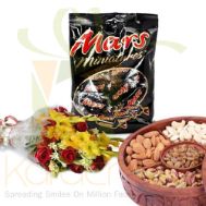 Dry Fruits, Chocolate And Bouquet