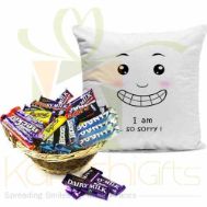 Sorry Cushion With Choc Basket