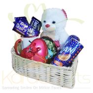 Love Gifts In A Heart Basket