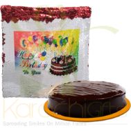 Bday Magic Cushion With Cake