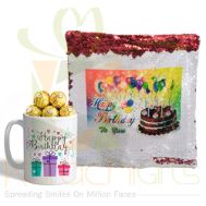 Choco Bday Mug With Cushion