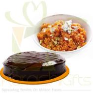 Cake With Gajar Ka Halwa