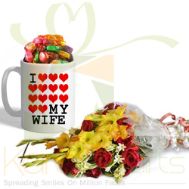 Quality Street In Wife Mug With Flowers