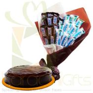Choc Bouquet With Cake