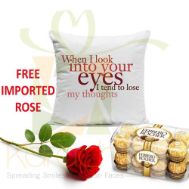 FREE Rose With Cushion n Chocs