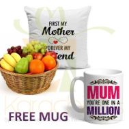 FREE Mug With Cushion n Fruits