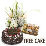 FREE Cake With Chocs n Flowers